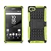 Produktbild JAMMYLIZARD Outdoor Hülle für Sony Xperia Z5 Compact | Schutzhülle [Alligator] Doppelschutz Handyhülle Hardcase aus Polycarbonat und Silikon Backcover Lifeproof Case Cover, Limonengrün