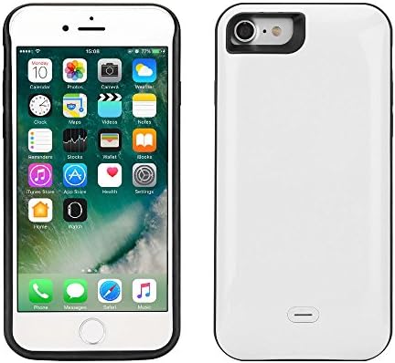5200mAh iPhone Battery Case Extended Charger Case External Protective Rechargeable Spare Back Up Battery Case Power Bank For iPhone 7 (White)