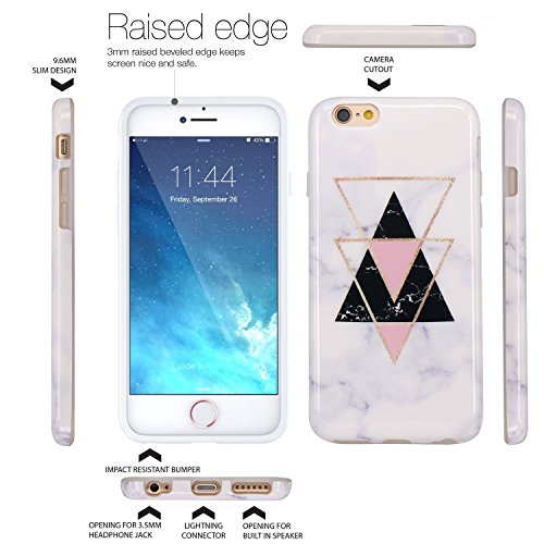 JIAXIUFEN iPhone 6 Funda Funda de Silicona Suave Case Cover Protecci n C scara Soft Gel TPU Carcasa Funda para Apple iPhone 6 6S - Oro Tri ngulo M rmol Dise o reviews JIAXIUFEN iPhone 6 Funda Funda de Silicona Suave Case Cover Protecci n C scara Soft Gel TPU Carcasa Funda para Apple iPhone 6 6S - Oro Tri ngulo M rmol Dise o