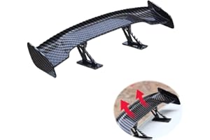 SSyang Universal Mini Spoiler Flügel,Auto Heck Flügel im Kohlefaser-Stil Fahrzeug Stabilität Schwanz Dekoration,Auto Mini Schwanz Spoiler Flügel ohne Perforation,fürFahrzeugstabilität(Schwarz)
