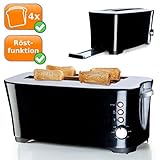 Toaster für 4 Scheiben leckere Toasts und frisch erwärmtes und knuspriges Brot, 7 Bräunungsstufen