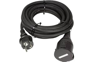 LogiLink LPS102 utomhus ström förlängningskabel för utomhusbruk (skyddskontaktanslutning), 5 m