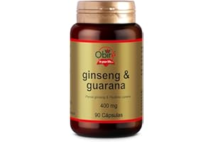 Obire | Ginseng + Guaraná 400 mg | 90 Cápsulas | Energía y Vitalidad | Estudiantes y Deportistas