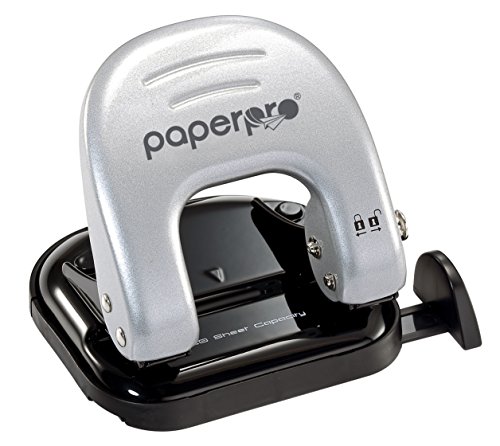PaperPro 2315 - Perforadora de papel de 2 agujeros  color negro y plateado