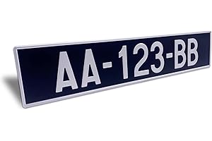 Générique 1 Plaque d’immatriculation Collection pour Voiture - Plaque Auto Aluminium - Collection Noire - 520 x 110 mm - résistance aux Chocs, aux intempéries et Anti UV