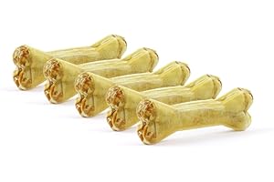 DOGBOSS Huesos masticables Ingredientes 100% Naturales, Diferentes tamaños y sabores (5 Huesos con Avestruz, 12 cm)