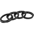 X AUTOHAUX 4pcs Plastic 72.6mm to 57.1mm Car Hub Centric Rings Black