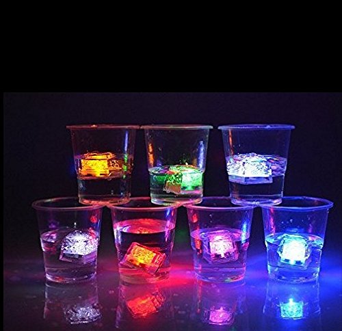 24 Stücke LED Eiswürfel Mit Blinkt Multi Farben Licht Rocks für Bar Verein Champagner Hochzeitsturm Party Ereignis Geschenk Dekoration - 6