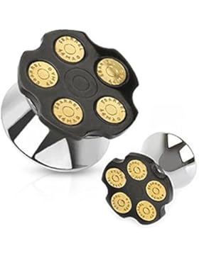 Paula & Fritz® Plug mit Sattelverschluss aus Edelstahl Chirurgenstahl 316L Gel...