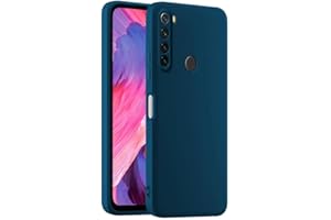 HULLIN Coque de Téléphone en Silicone Colorée, Adaptée à Redmi Note 8T (6.3") - Bleu Saphir
