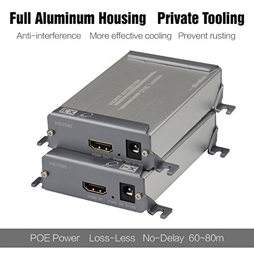 Mirabox 80 m KVM HDMI Extender über CAT5/Cat5e/Cat6/Cat6e Single LAN Kabel verlustfreie no-delay für DVR, DVD, Home Theater (arx560) - 7