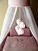 10 pcs Set - wicker crib moses basket bassinet including complete furnishings, Modell:rosa - big wheels