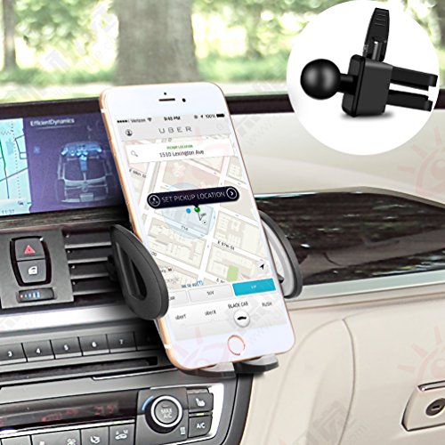 Soporte Móvil Coche, Soporte Para Coche Universal Soporte Smartphone Para Rejillas del Aire de Coche Para iPhone 7 / 6s / 6 Plus / 5s, Samsung Galaxy S8 / S7 / S6 / S5 Nota 4 / LG G3 y Dispositivo GPS