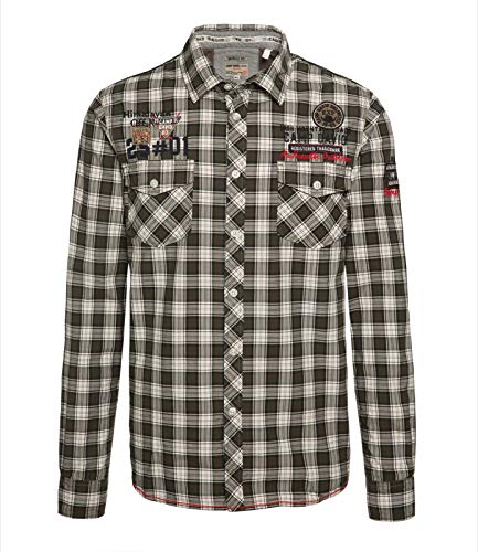 Preisvergleich Produktbild Camp David Hemd mit Karomuster medium Khaki M
