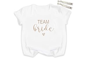 Crusward Team Bride T-Shirt Donna, Magliette Addio al Nubilato, Sposa Maglietta Addio al Nubilato Donna Costume per Addio Nubilato