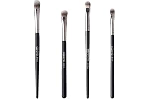 GHEART Peinceaux De Maquillage Yeux, Pinceau Estompeur Yeux, Fard à Paupières Outils de Maquillage, Eyeshadow Applicator, pour Débutant Commode, Femme Fille Maquillage, 4PC