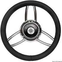 OSCULATI Volant Blitz Avec Couronne INOX - Design Premium Pour Bateaux & Véhicules Nautiques