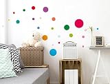 I-love-Wandtattoo WAS-10087 Kinderzimmer Wandsticker Set "Bunte Kreise" 25 Stück zum Kleben Wandtattoo Wandaufkleber Sticker Wanddeko