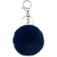 Xsclpomddy Pom Pom Keychain Faux Fur Ball Keychains Fluffy Keyring Tote Pendant Car Bag Soft Plush Charm