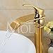 Produktbild tougmoo Luxus Gold Armaturen Single Griff Waschbecken Armatur Badezimmer hoch Wasserhahn torneiras Para Pia De banheiro A913G