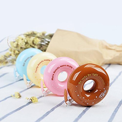 TXY Mini Correction Tape Cute Doughnut Apperence Correction Roller Tape 5mm x 8 Metres for Children Students Pack of 4