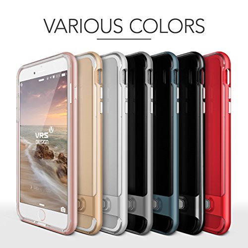 VRS Design Funda iPhone 7 Plus Carcasa Transparente  Oro Rosa  Flexible TPU Protecci  n de Grado Militar Carcasa Choque Absorci  n  Kickstand  Crystal Bumper  para Apple iPhone 7 Plus 2016