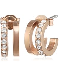 Dyrberg/núcleo Damen-Pendientes de aro 15/02 Logue Rg Crystal parte dorado transparente 1,625 cm - 338083