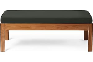 RZYW Cuscino Panca Esterno Impermeabile, Cuscino per Panca da Interno Cuscino Seduta Panca con Fondo Antiscivolo, Cuscini per Sedie da Giardino Panche Altalena Patio,Dark Gray,80X40X5cm