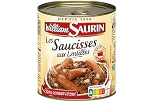 BENEDICTA WILLIAM SAURIN - Saucisses Aux Lentilles 840G - Lot De 4