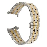 TRUMiRR 22mm Edelstahl Uhrenarmband gebogenen Endriemen Schmetterling Wölkchen Armband für Samsung Gear S3 Classic / Frontier, Moto 360 2 46mm Männer, Vektor Luna