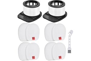 Donkivvy Filtry zamienne kompatybilne z Shark IZ201 IZ251 IZ202 IZ252 IZ103UKGB bezprzewodowe odkurzacze przeciw owijaniu włosów, 2 filtry HEPA, 4 filtry piankowe i filcowe, 1 szczotka do czyszczenia