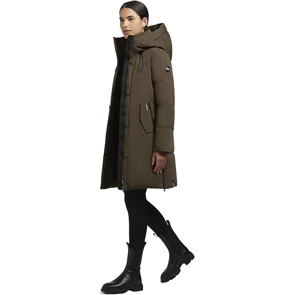 Cappotto Invernale Donna Khujo Darka2 - Trapuntato Con Cappuccio Imbottito Nero Taglio Sciancrato