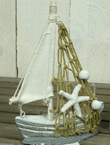 3tlg. Deko-Set: Leuchtturm, Truhe & Boot für die maritime Dekoration - 2