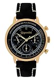 Gigandet Herrenuhr Multifunktion Quarz Datum Analog mit Lederarmband G45-004
