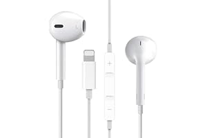 WSPLO Cuffie per iPhone,Auricolari iphone con filo Hi-Fi Stereo Cuffie,Cuffie In-ear con Controllo del Volume e Microfono,Compatibile con iPhone 12/14/14 Pro/13/13 Pro/11/11 Pro Max/XS Max/X/XR/XS/SE/7/8