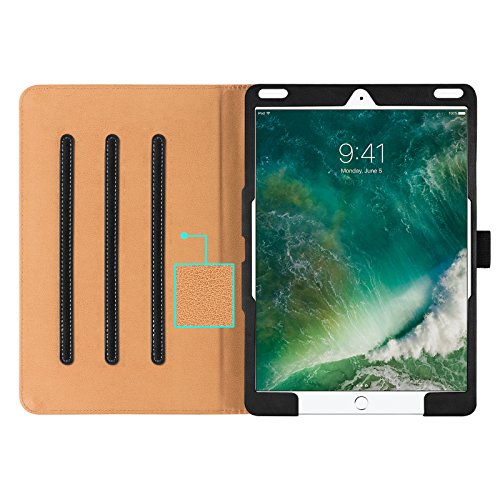 iPad PRO 10.5″ Hülle – JAMMYLIZARD Ledertasche Smart Case mit Standfunktion für iPad PRO 10.5″, SCHWARZ & HONIG, [MIT STIFT-HALTER] - 6