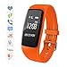 Produktbild sumeber Bluetooth Smart Armband Smart Uhr mit Herzfrequenz Monitor Sports Fitness Tracker für Smartphone Schrittzähler Tracking Kalorien Gesundheit Sleep Monitor Kostenlose Fitness App für Android & iOS, Orange