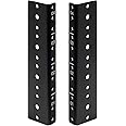 NavePoint 4U Vertical Rack Rail Pair DIY Kit with Hardware, Black