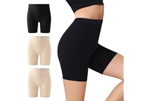 IceCony Radlerhose Damen 3er Pack Kurz Leggings Boxershorts Sporthose Unter Kleid Rock Unterhosen mit Bein Anti Scheuern
