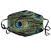 Produktbild Peacock Feathers Pattern Seamless Face Mouth Mask Unisex Polyester Comfy Anti Dust Masks