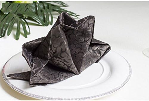 LINGZHIGAN Napkin Cloth Wiping Cloth Cup Mouth Cloth Water Absorption Hotels Decoration Cloth Art Napkin Gingham For Dinner Everyday Use 6 PCS/Set ( Color : Black )