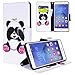 Produktbild Yokata Huawei Honor 6X Hülle Leder Premium Handyhülle Handy Ledertasche Schutzhülle Flip Case Wallet Tasche Handytasche Weiche Silikon Backcover Innere mit Kartenfach Standfunction und Magnetverschluss Brieftasche Baum und Eule Motiv Muster Etui Schale Schutz für Honor 6X Cover - Panda