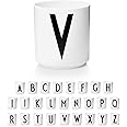 Design Letters Tazzine Caffe con Iniziale (A-Z) | Tazze Colazione Idee Regalo Uomo & Regalo Donna | Porcellana Tazzine Caffe