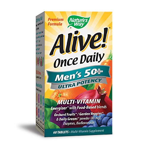Nature's Way Alive Once Daily Men's 50+ Multi Ultra Potency, Tablets, 60-Count