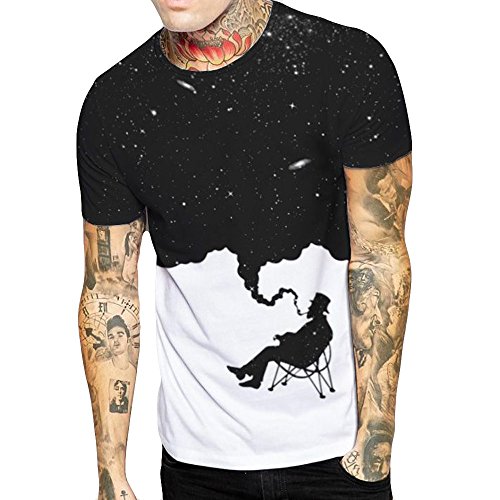 Preisvergleich Produktbild BHYDRY Herren Liebhaber Druck Tees Shirt Kurzarm T-Shirt Bluse Tops