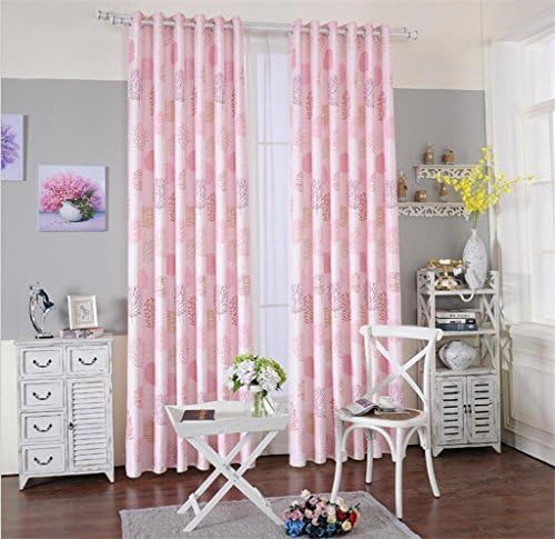 GFYWZ Curtains Cotton European style Printing Jacquard Pink Violet Noise Reducing Pleat Blackout Window Drapes Living room Bedroom Decorate , purple , A