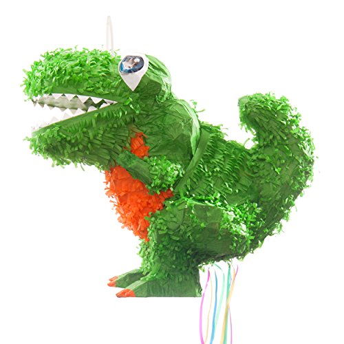 PINATA-SET: Pinata Süßer T-Rex Dino + Schläger + Maske + Trolli Süßigkeiten-Füllung + Konfetti – PARTYMARTY GMBH® - 4