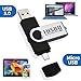 Produktbild iusbu 3.0 OTG Dual oder Flip – USB Transfer Schlüssel für Android Smartphones, Tablets PC, Mac – 8 GB, 16GB, 32 GB & 64 GB schwarz BLACK-FLIP 64 GB