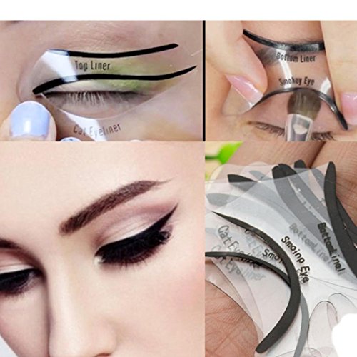 Boyasing Stencils For Perfect Cat Eyeliner And Smoky Eyes 6Pcs Makeup Tool
