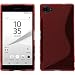 Produktbild PhoneNatic Case für Sony Xperia Z5 Compact Hülle Silikon rot S-Style + 2 Schutzfolien
